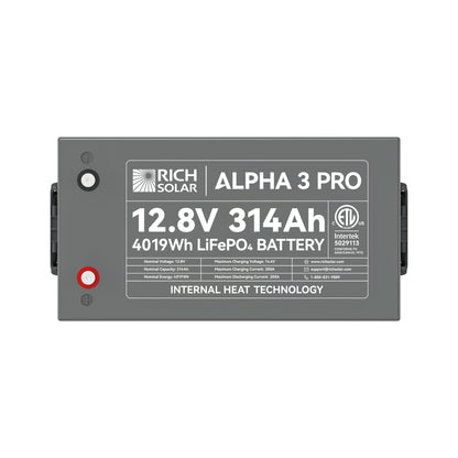 RICH SOLAR ALPHA 3 PRO 12V 314Ah LiFePO4 Battery product image 5