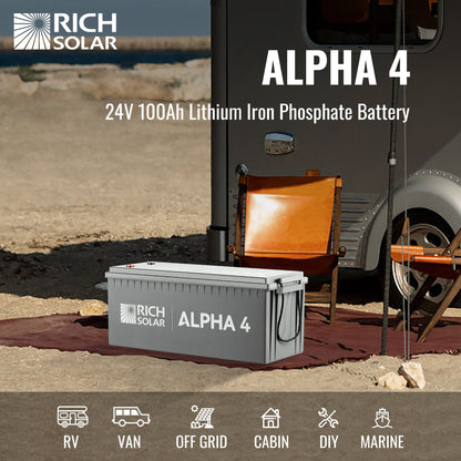 RICH SOLAR ALPHA 4 24V 100Ah LiFePO4 Battery product image 4