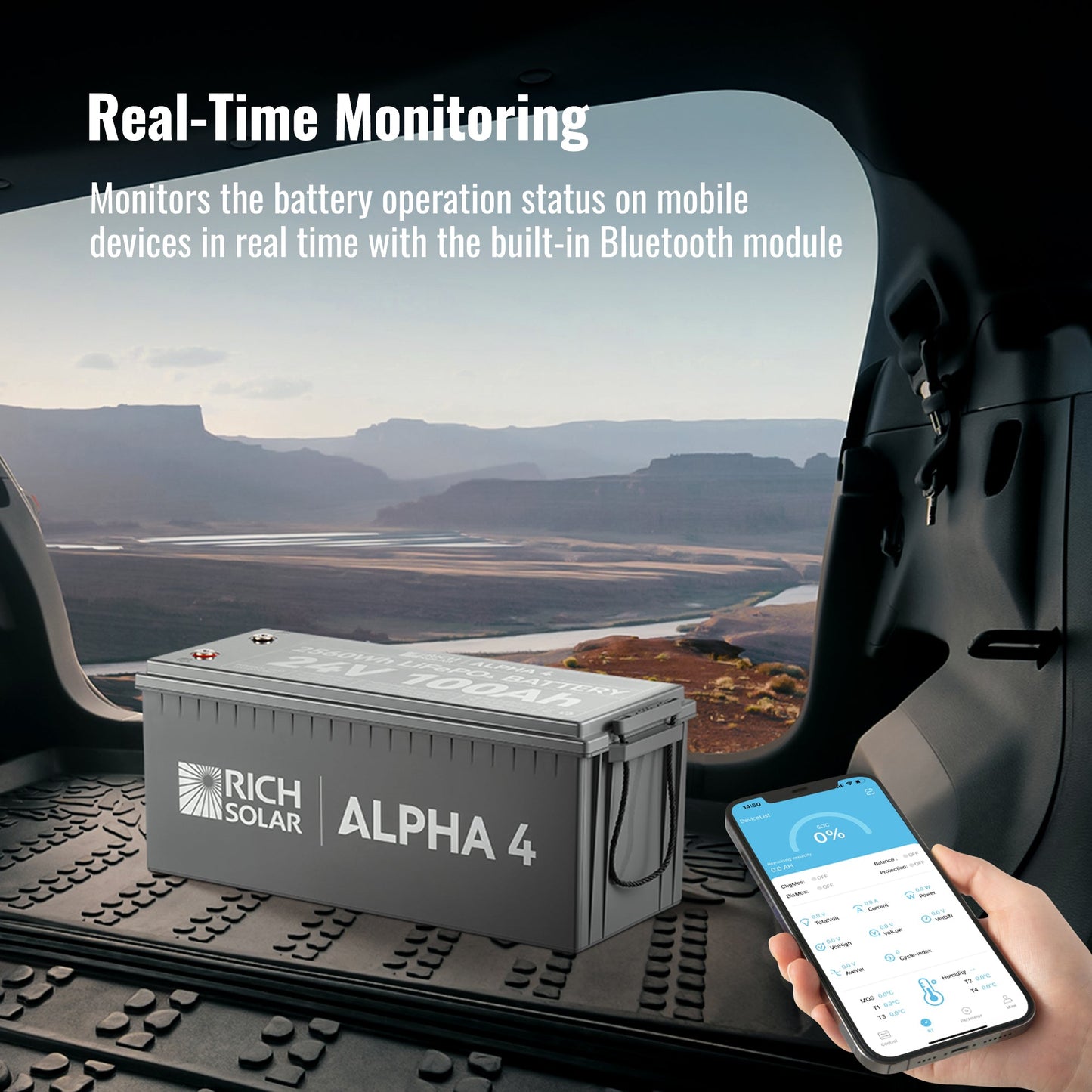 RICH SOLAR ALPHA 4 24V 100Ah LiFePO4 Battery product image 7