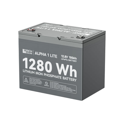 RICH SOLAR ALPHA 1 LITE 12V 100Ah LiFePO4 Battery product image 2