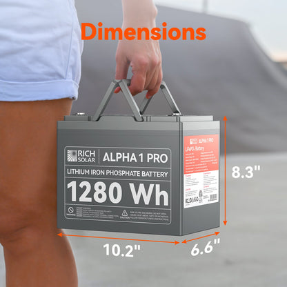RICH SOLAR ALPHA 1 PRO 12V 100Ah LiFePO4 Battery product image 4