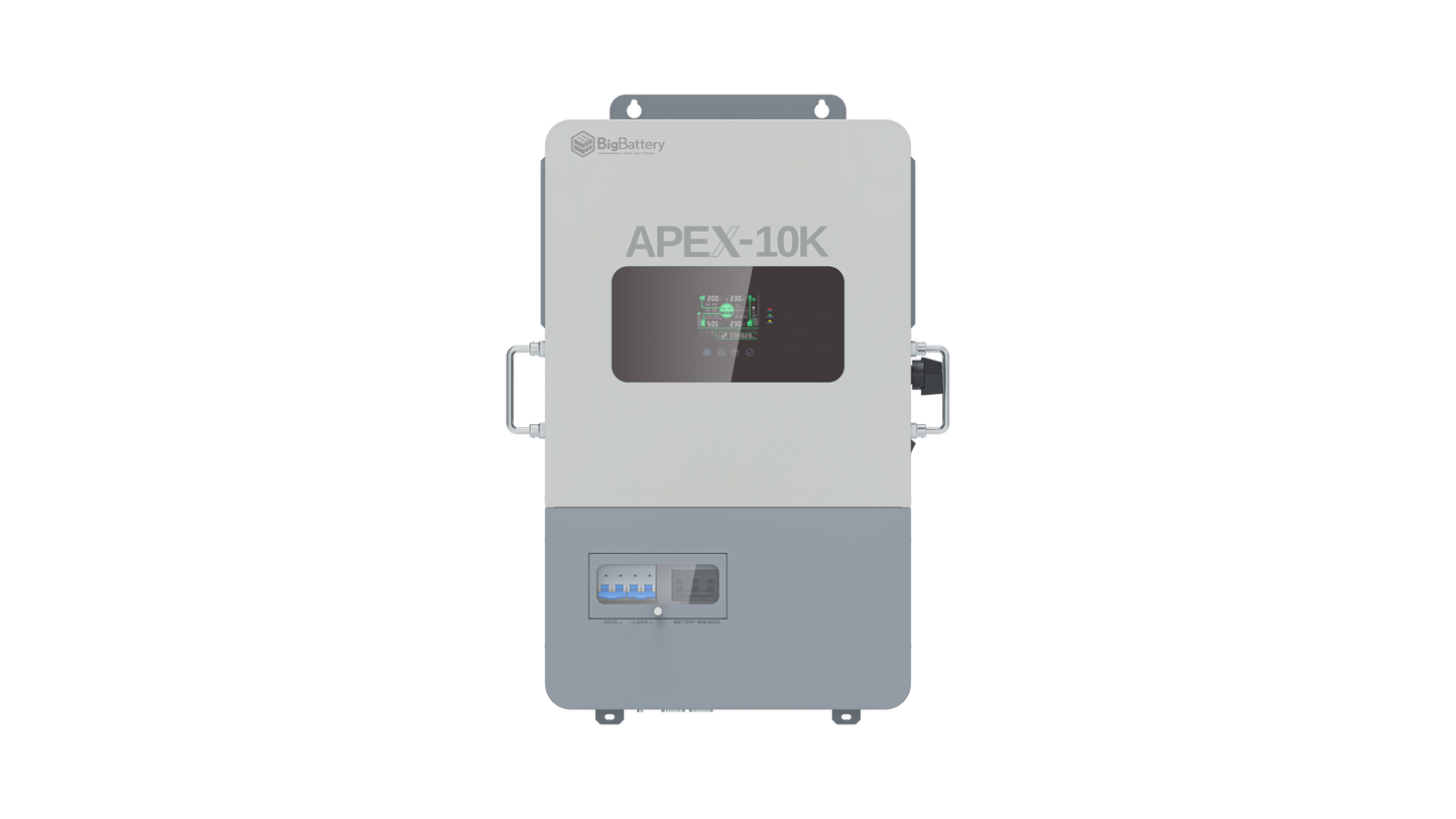 BigBattery NEXUS 28.6kWh Off-Grid Battery & Inverter Kit — 2 NEXUS Batteries + 1 APEX-10K Split-Phase Inverter — product detail view