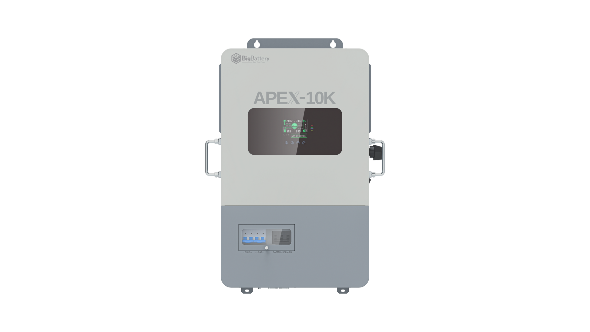 BigBattery NEXUS 28.6kWh Off-Grid Battery & Inverter Kit — 2 NEXUS Batteries + 1 APEX-10K Split-Phase Inverter — product detail view
