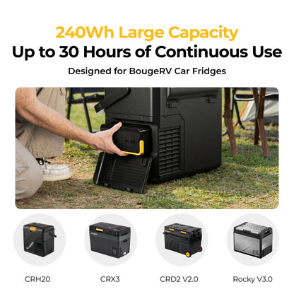BougeRV New 240Wh Detachable Battery for CRH20/CRX3/CRD2 V2.0/ROCKY V3.0 Portable Fridges — image 8