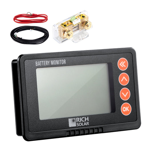 RICH SOLAR 500 Amp Battery Monitor with Shunt 8~120V 500A Battery Monitor with Shunt product image 1