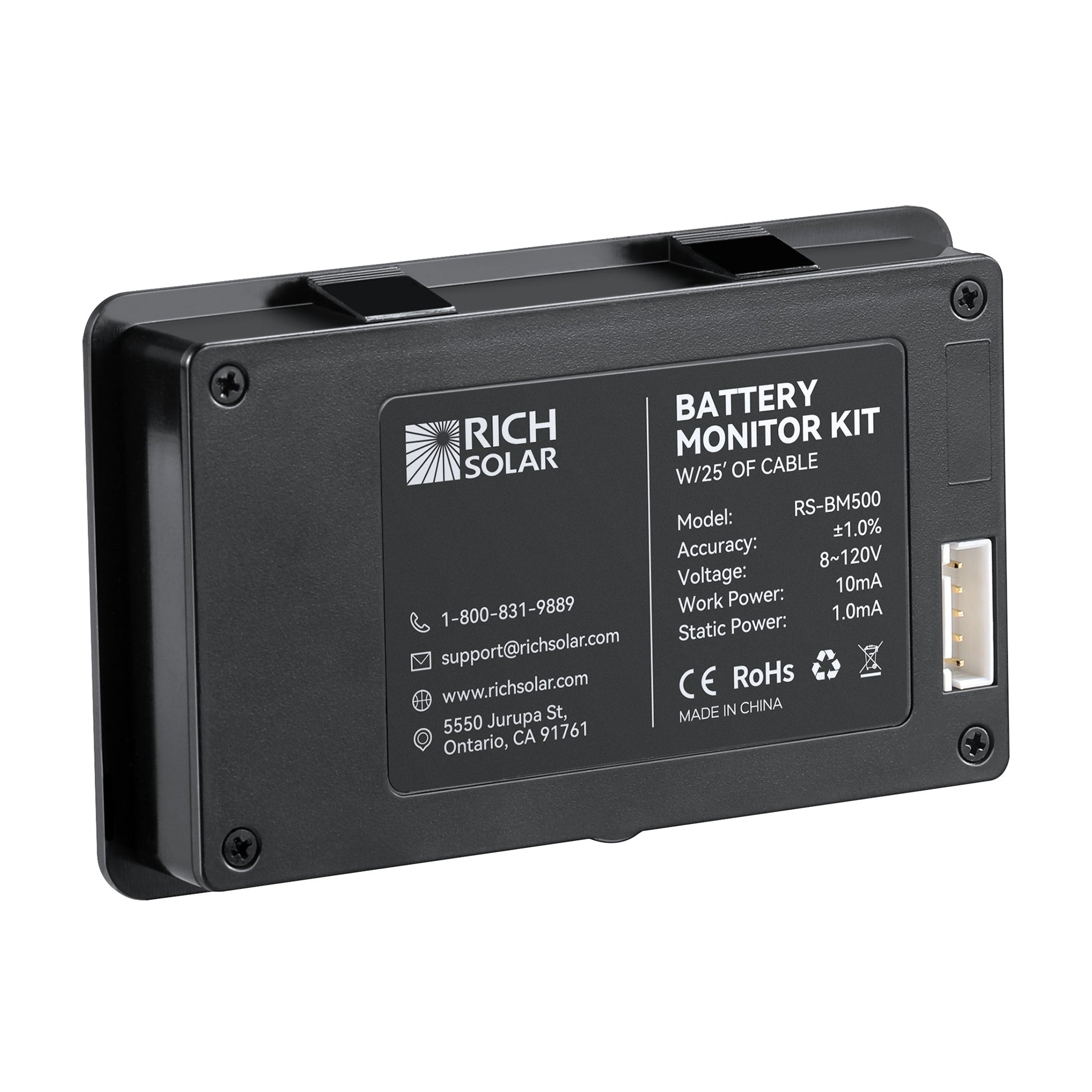 RICH SOLAR 500 Amp Battery Monitor with Shunt 8~120V 500A Battery Monitor with Shunt product image 5
