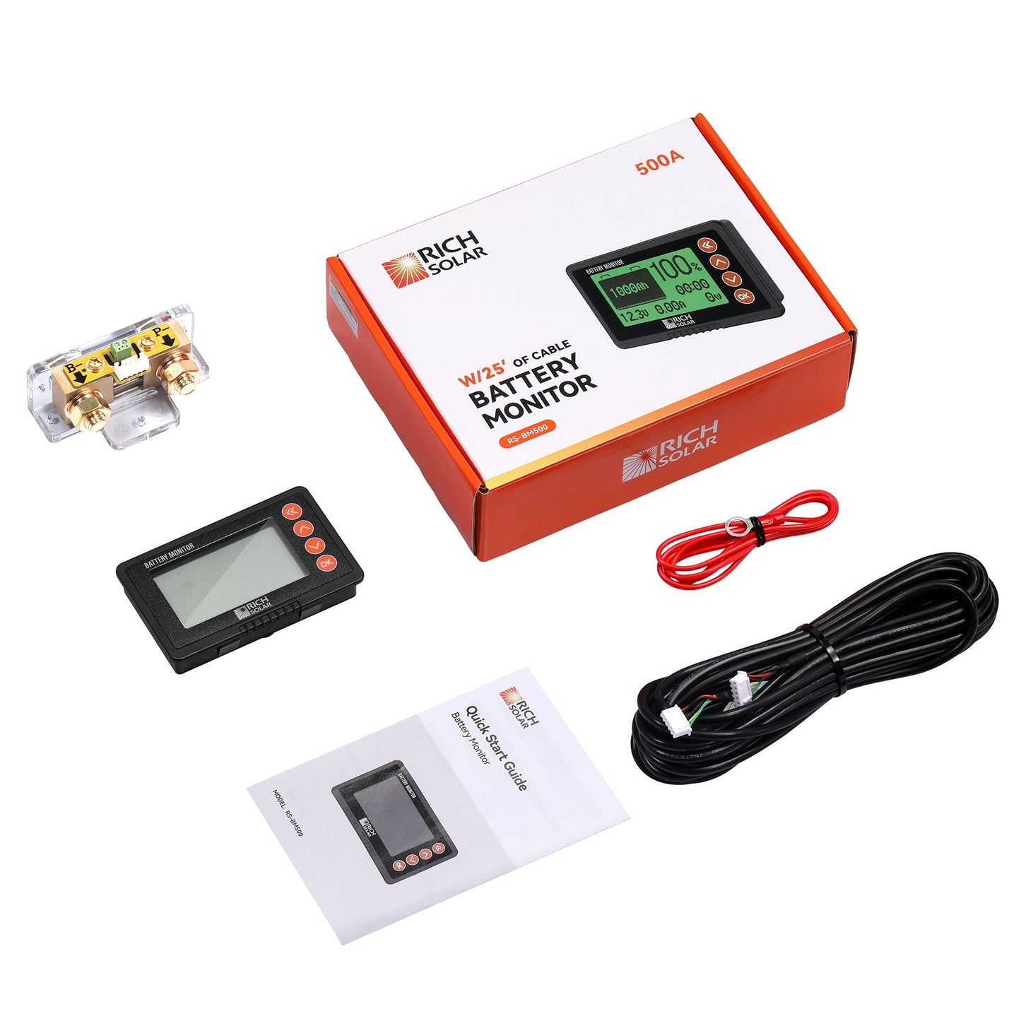 RICH SOLAR 500 Amp Battery Monitor with Shunt 8~120V 500A Battery Monitor with Shunt product image 11