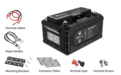 BigBattery HUSKY 2 51.2V 100Ah 5.12kWh LiFePO4 Battery — 1 Battery with Inverter Communications — product detail view