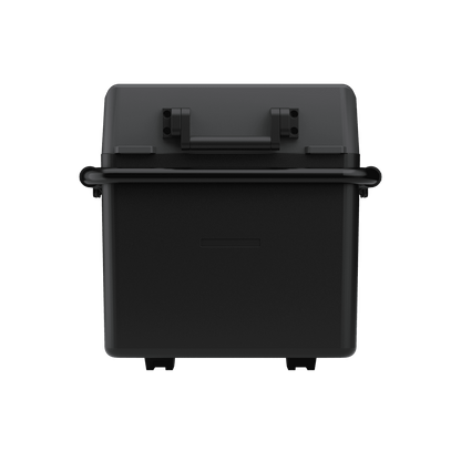 End view of the BougeRV CRD2 V2.0 fridge showing the pull handle