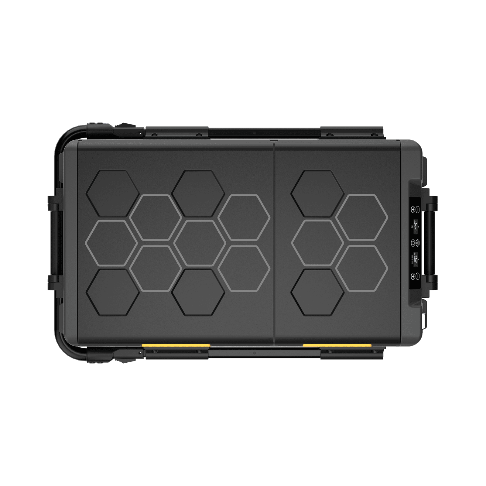 Top view of the closed BougeRV CRD2 V2.0 dual-zone portable fridge