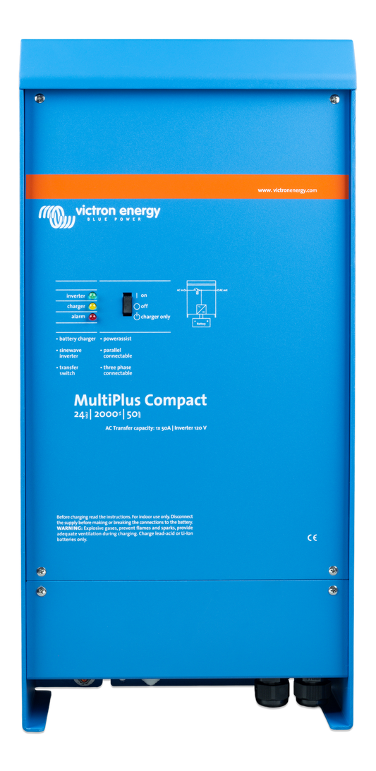 Victron MultiPlus Compact 24/2000/50-50 120V Inverter/Charger CMP242200100