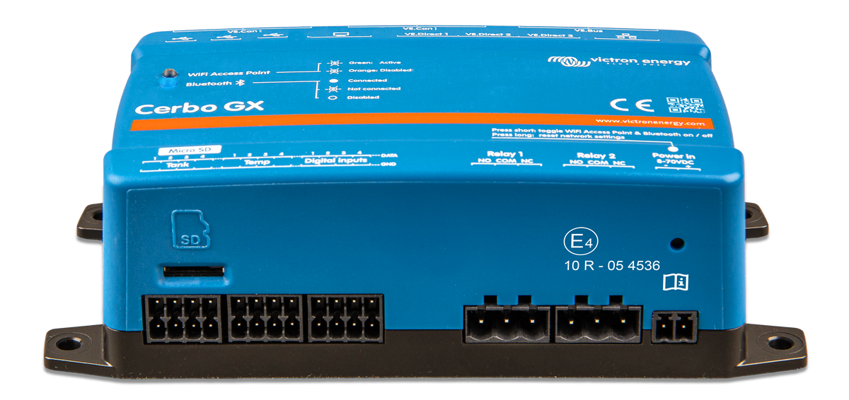 Victron Energy Cerbo GX MK2 communication center, front angle