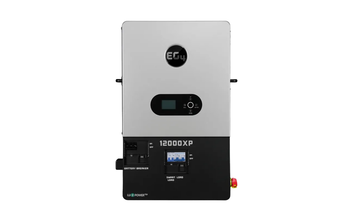EG4 12000XP V2 inverter — front view; single component detail