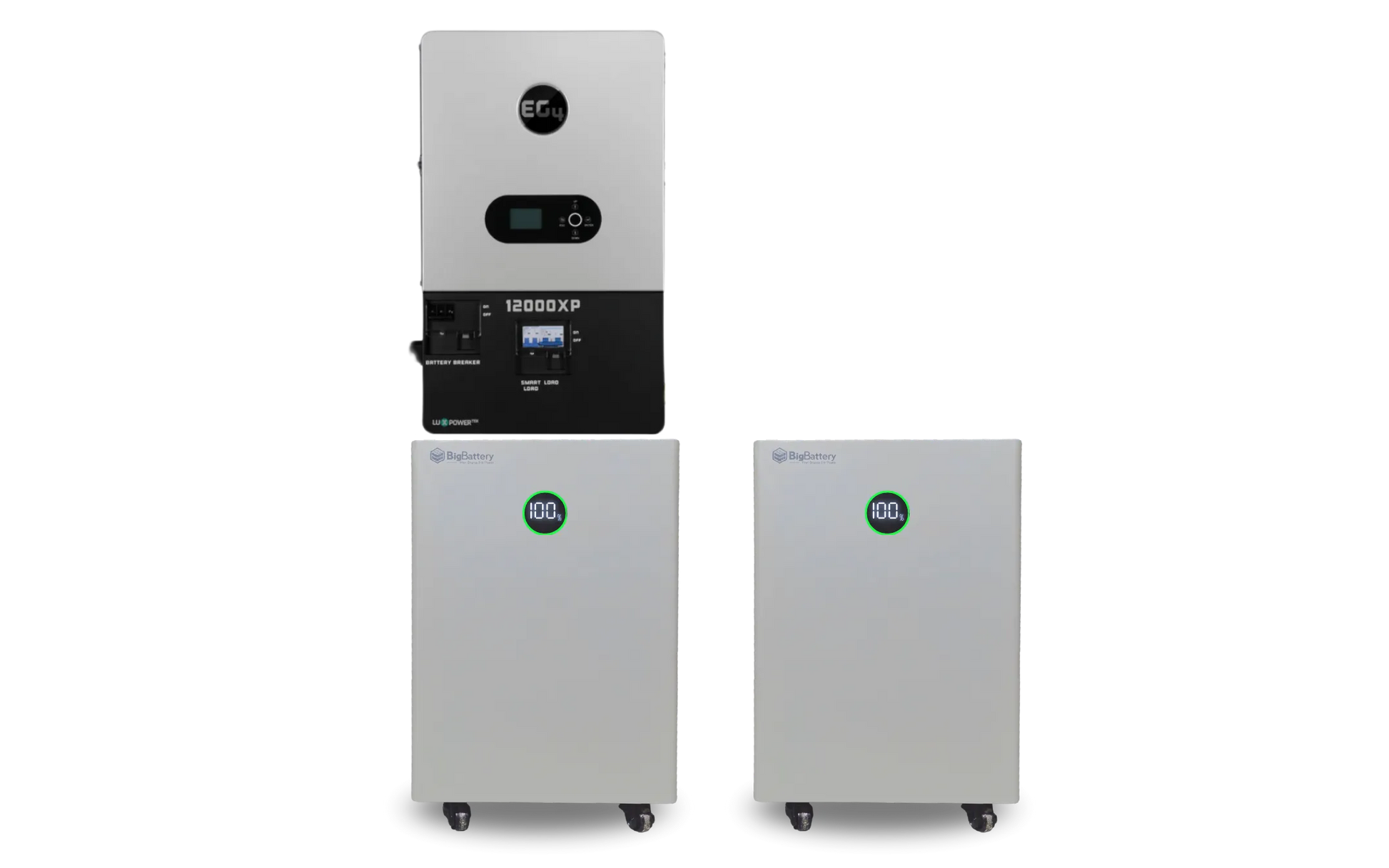 BigBattery NEXUS 28.6kWh + EG4 12000XP V2 Kit — complete kit product view