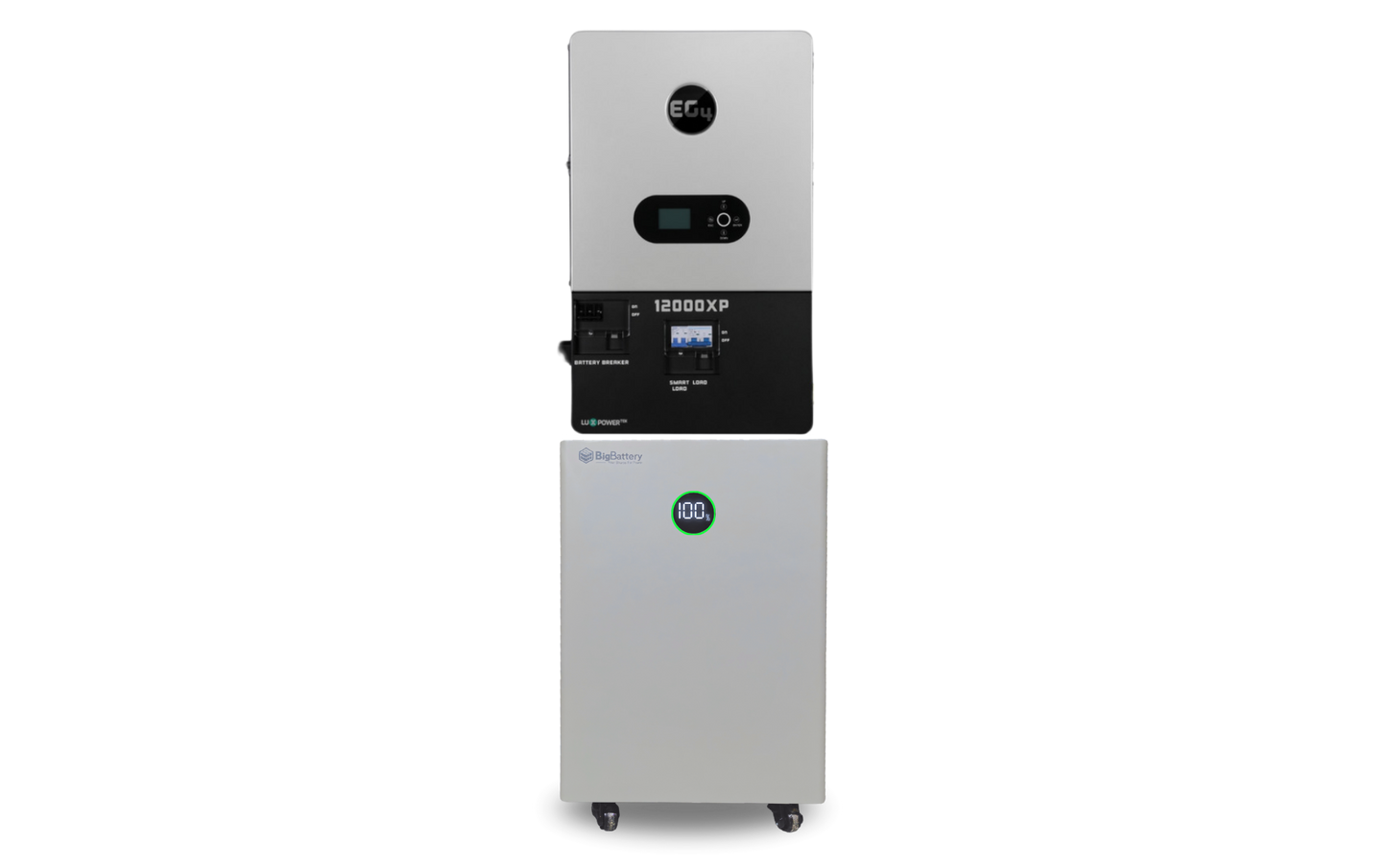 BigBattery NEXUS 14.3kWh Off-Grid Battery & Inverter Kit — 1 NEXUS Battery + 1 EG4 12000XP V2 Off-Grid Inverter — product detail view