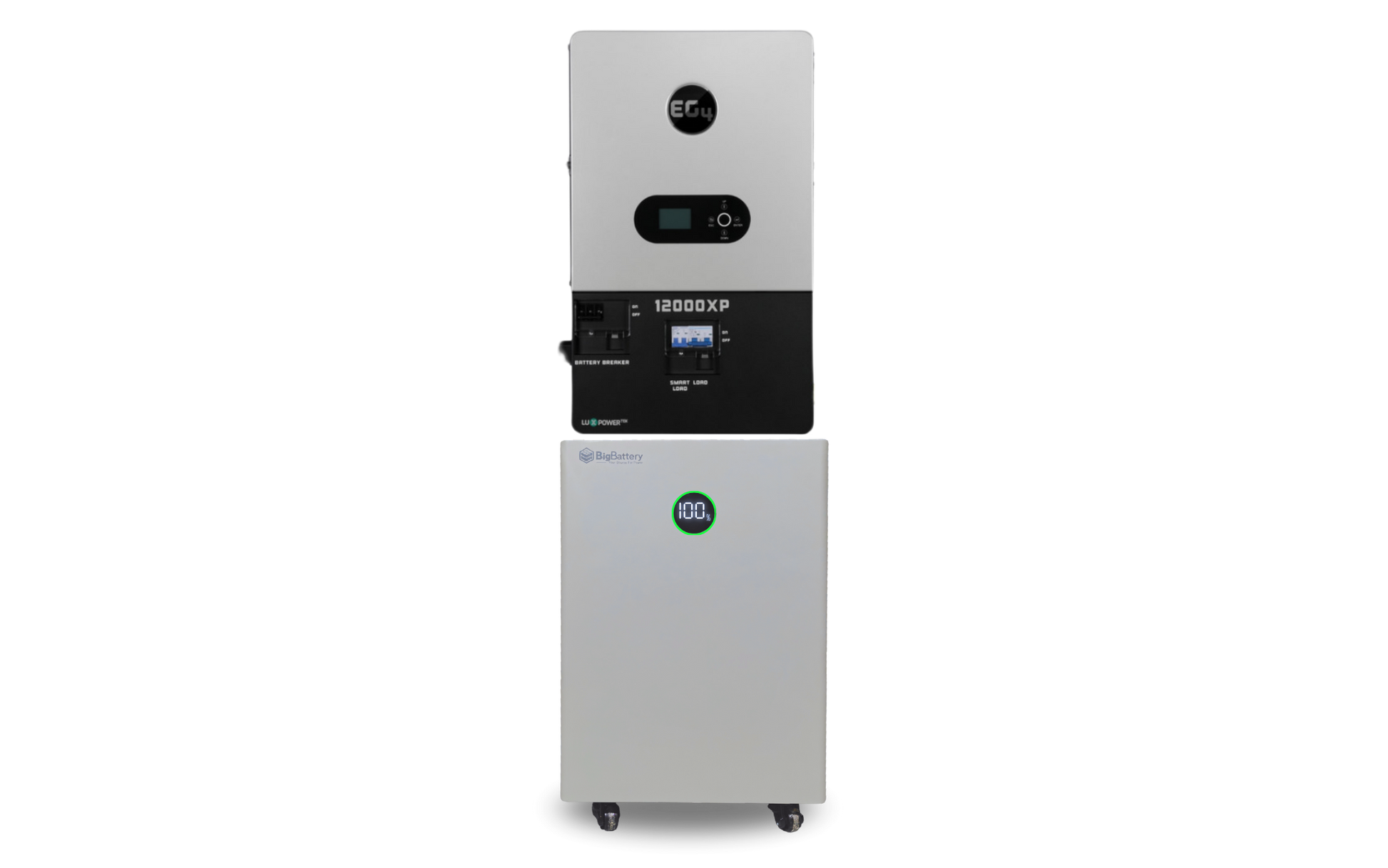 BigBattery NEXUS 14.3kWh Off-Grid Battery & Inverter Kit — 1 NEXUS Battery + 1 EG4 12000XP V2 Off-Grid Inverter — product detail view