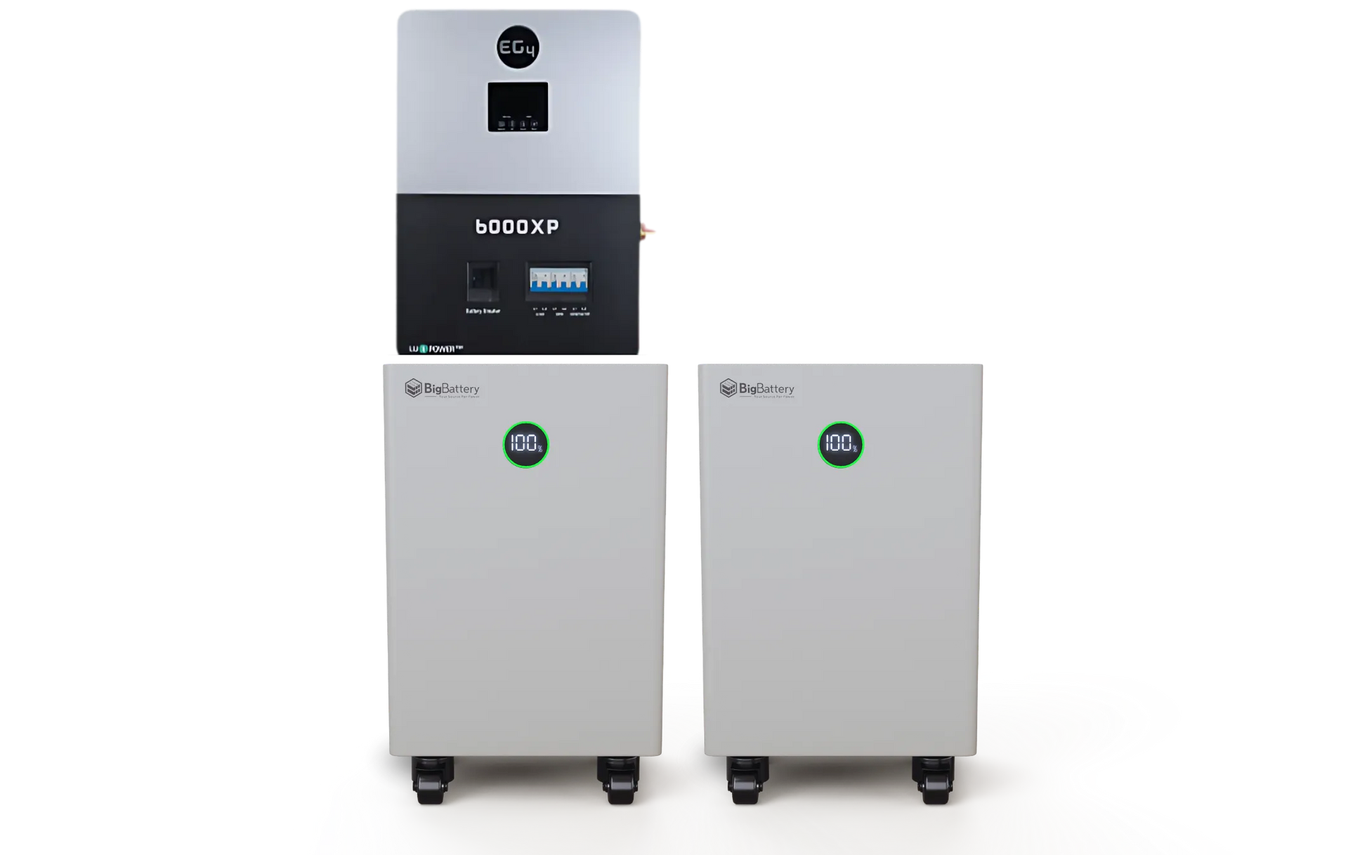 BigBattery NEXUS 28.6kWh + EG4 6000XP Kit — complete kit product view
