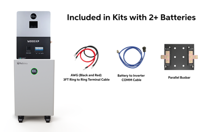 BigBattery NEXUS 28.6kWh Off-Grid Battery & Inverter Kit — 2 NEXUS Batteries + 1 EG4 6000XP Split-Phase Off-Grid Inverter — product detail view