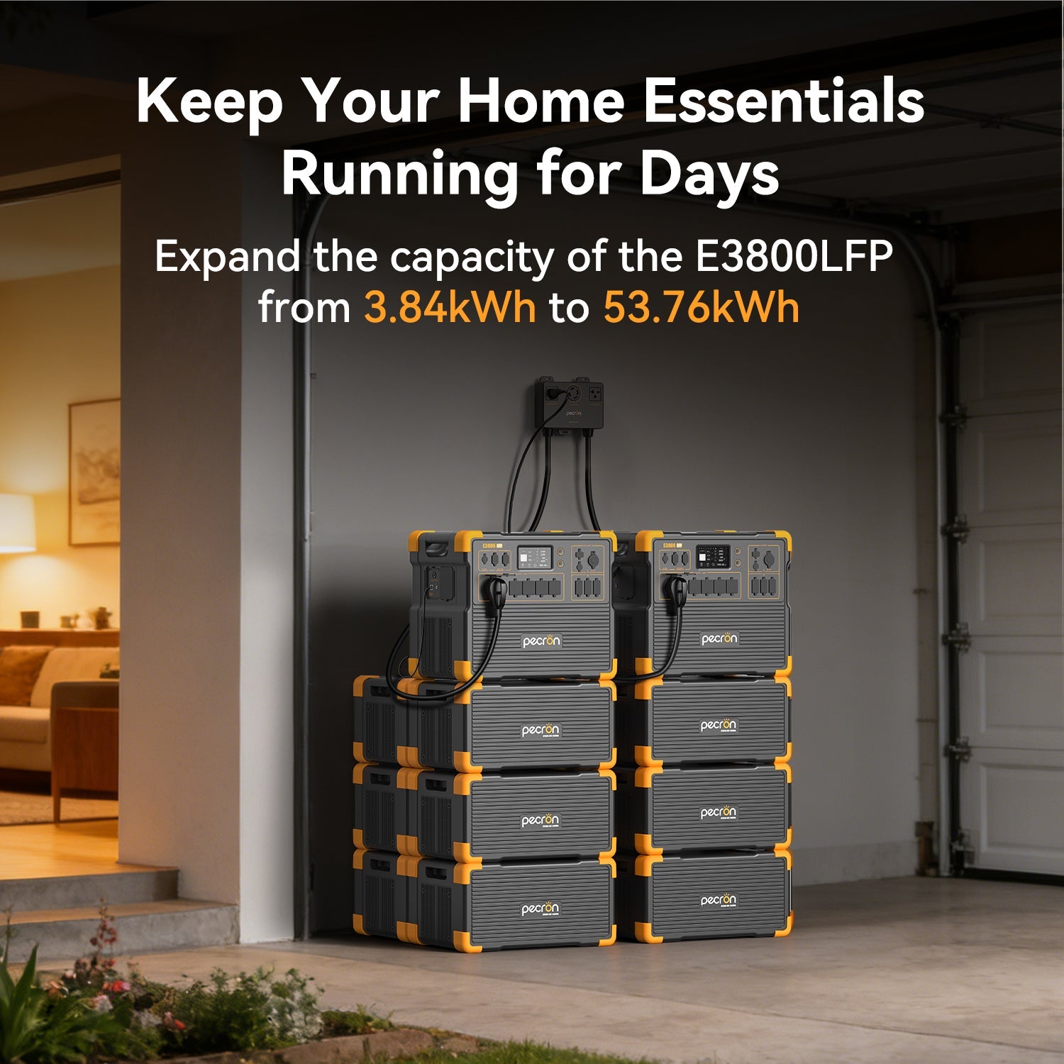 PECRON EP3800-48V E3800LFP home backup expansion