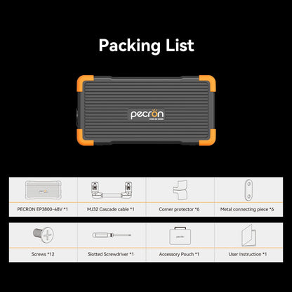 PECRON EP3800-48V included cables and documentation