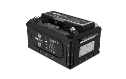 BigBattery HUSKY 2 12.8V 400Ah 5.12kWh Heated LiFePO4 Battery — 1 Battery with Inverter Communications — side product view