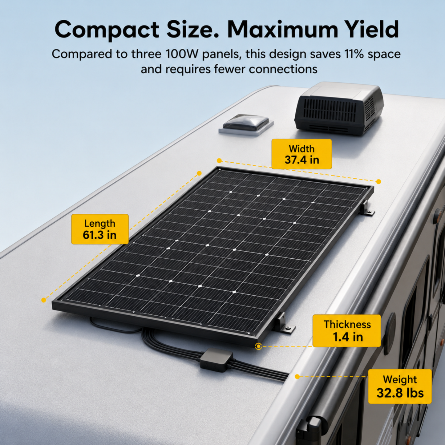BougeRV 300 Watt N-Type Rigid Bifacial 16BB Mono Solar Panel — image 7