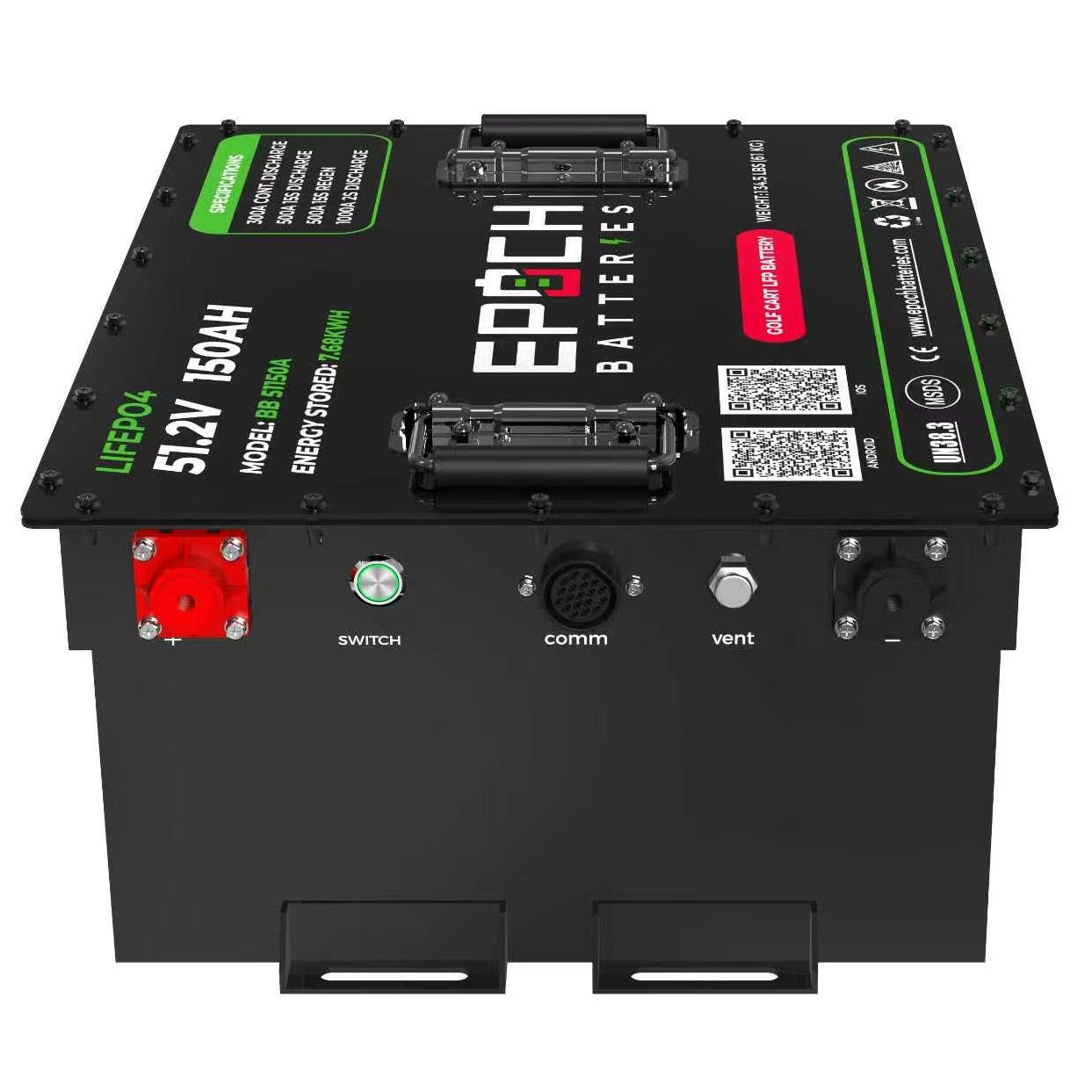 Epoch 48V 150Ah Golf Cart Battery Complete Kit - LiFePO4 - official product image 3