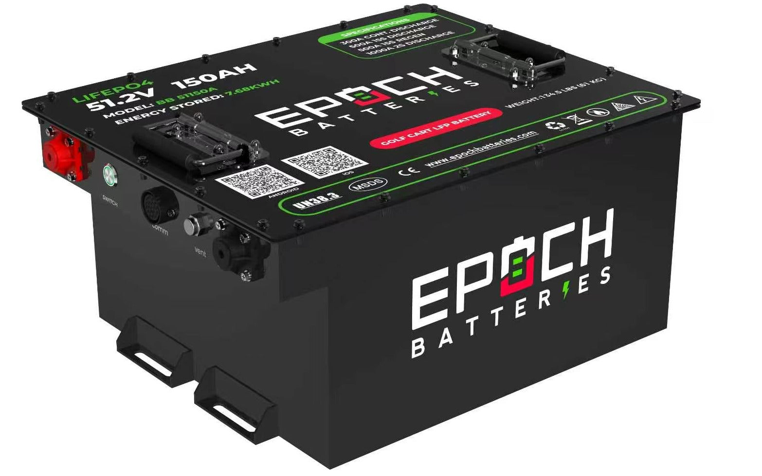 Epoch 48V 150Ah Golf Cart Battery Complete Kit - LiFePO4 - official product image 2