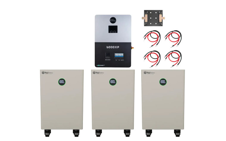BigBattery NEXUS 2 48kWh Off-Grid Kit — 3 Batteries + 1 EG4 6000XP Inverter