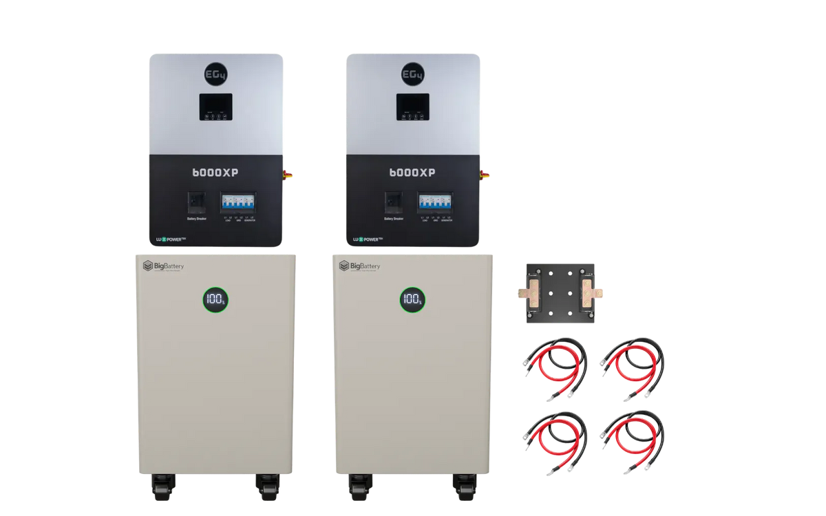 BigBattery NEXUS 2 32kWh Off-Grid Kit — 2 Batteries + 2 EG4 6000XP Inverters — main product view