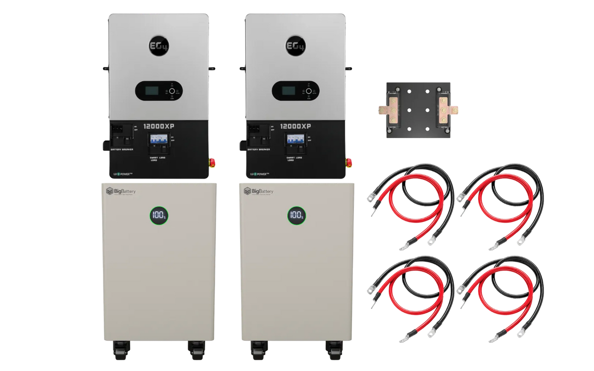 BigBattery NEXUS 2 32kWh Off-Grid Kit — 2 Batteries + 2 EG4 12000XP Inverters — main product view