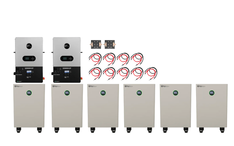 BigBattery NEXUS 2 96kWh Off-Grid Kit — 6 Batteries + 2 EG4 12000XP Inverters