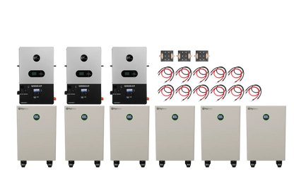 BigBattery NEXUS 2 96kWh Off-Grid Kit — 6 Batteries + 3 EG4 12000XP Inverters — main product view