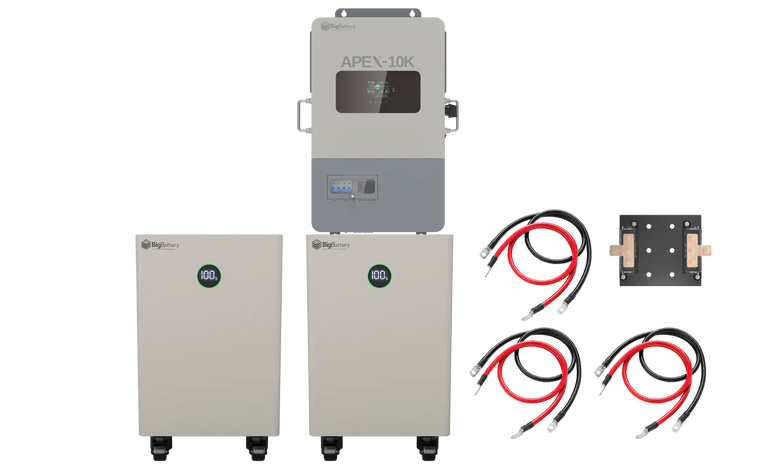 BigBattery NEXUS 2 32kWh Off-Grid Kit — 2 Batteries + 1 APEX-10K Inverter