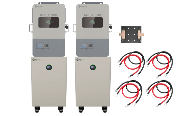 BigBattery NEXUS 2 32kWh Off-Grid Kit — 2 Batteries + 2 APEX-10K Inverters