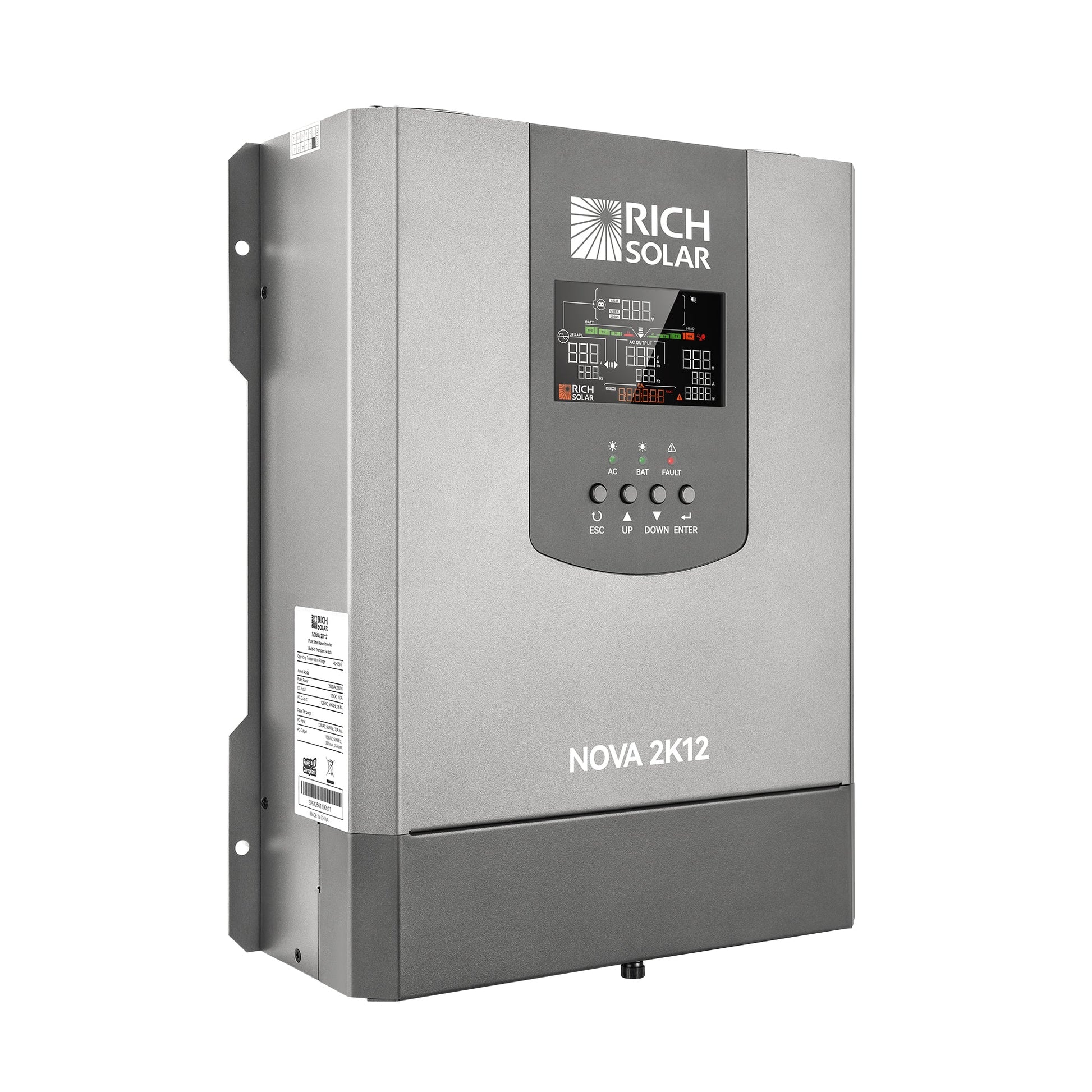 RICH SOLAR NOVA 2K12 2000W 12V Pure Sine Wave Inverter with Built-in Transfer Switch product image 5