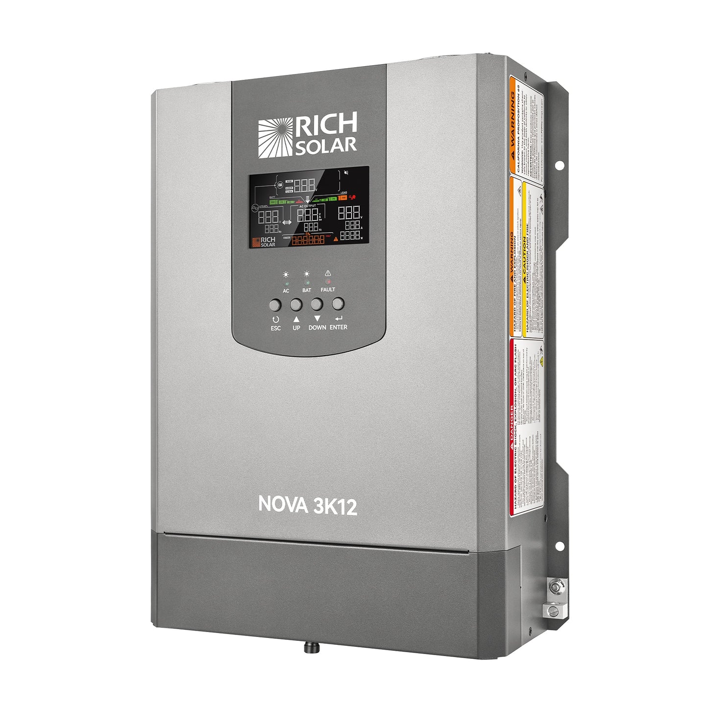 RICH SOLAR NOVA 3K12 3000W 12V Pure Sine Wave Inverter with Built-in Transfer Switch product image 1