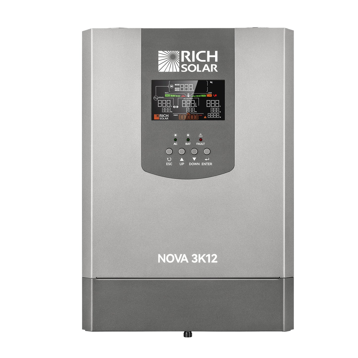 RICH SOLAR NOVA 3K12 3000W 12V Pure Sine Wave Inverter with Built-in Transfer Switch product image 4