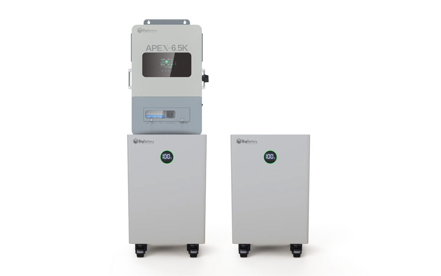 BigBattery NEXUS 28.6kWh + APEX-6.5K Kit — complete kit product view