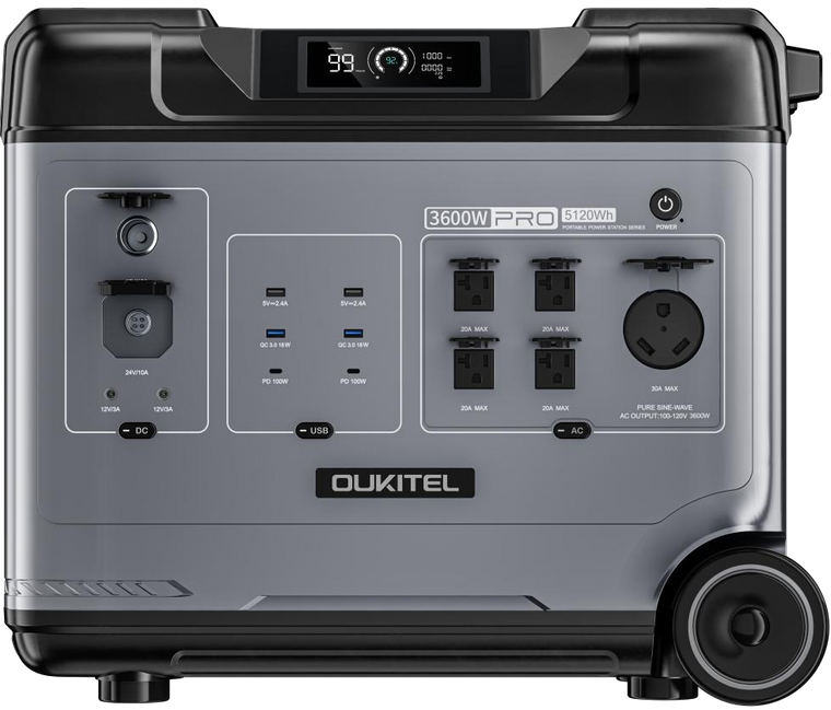 OUKITEL P5000 Pro Portable Power Station | 3,600W, 5,120Wh