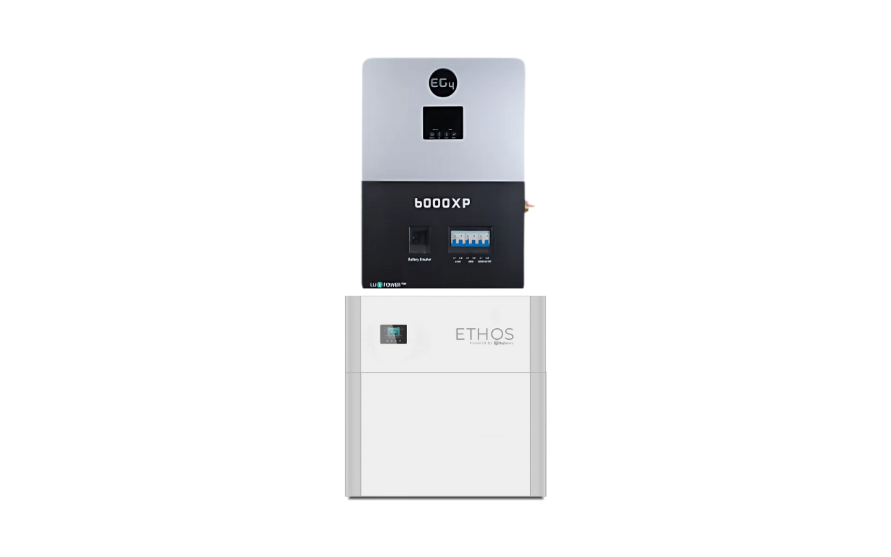 BigBattery ETHOS 10.24kWh Off-Grid Battery & Inverter Kit — 2 ETHOS Batteries + 1 EG4 6000XP Split-Phase Off-Grid Inverter — product detail view
