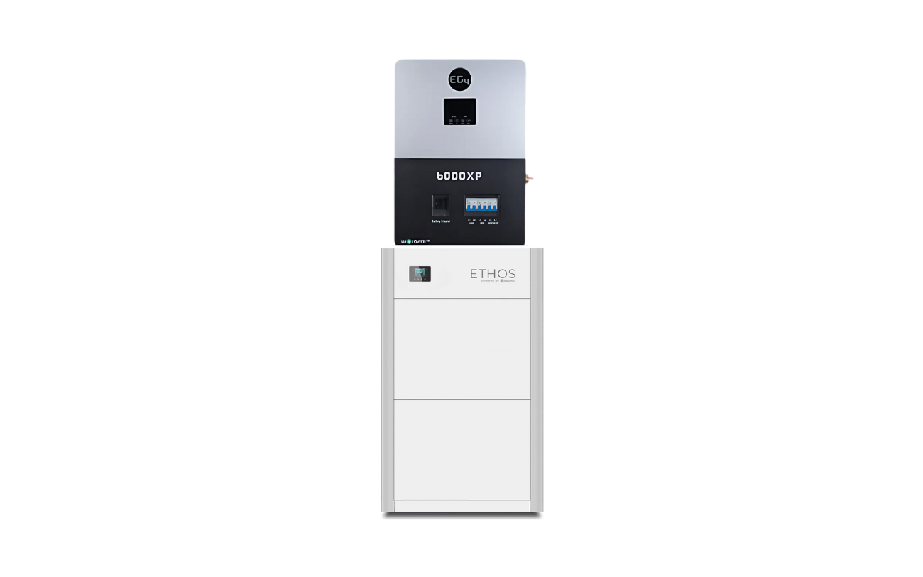 BigBattery ETHOS 10.24kWh Off-Grid Battery & Inverter Kit — 2 ETHOS Batteries + 1 EG4 6000XP Split-Phase Off-Grid Inverter — product detail view