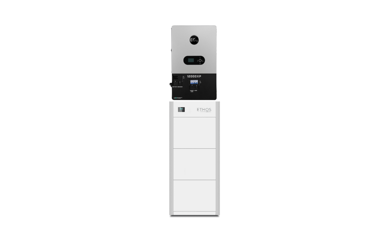 BigBattery ETHOS 15.36kWh Off-Grid Battery & Inverter Kit — 3 ETHOS Batteries + 1 EG4 12000XP V2 Off-Grid Inverter — product detail view