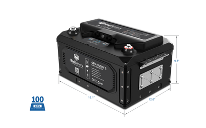 BigBattery HUSKY 2 51.2V 100Ah 5.12kWh LiFePO4 Battery — 1 Battery with Inverter Communications — product detail view