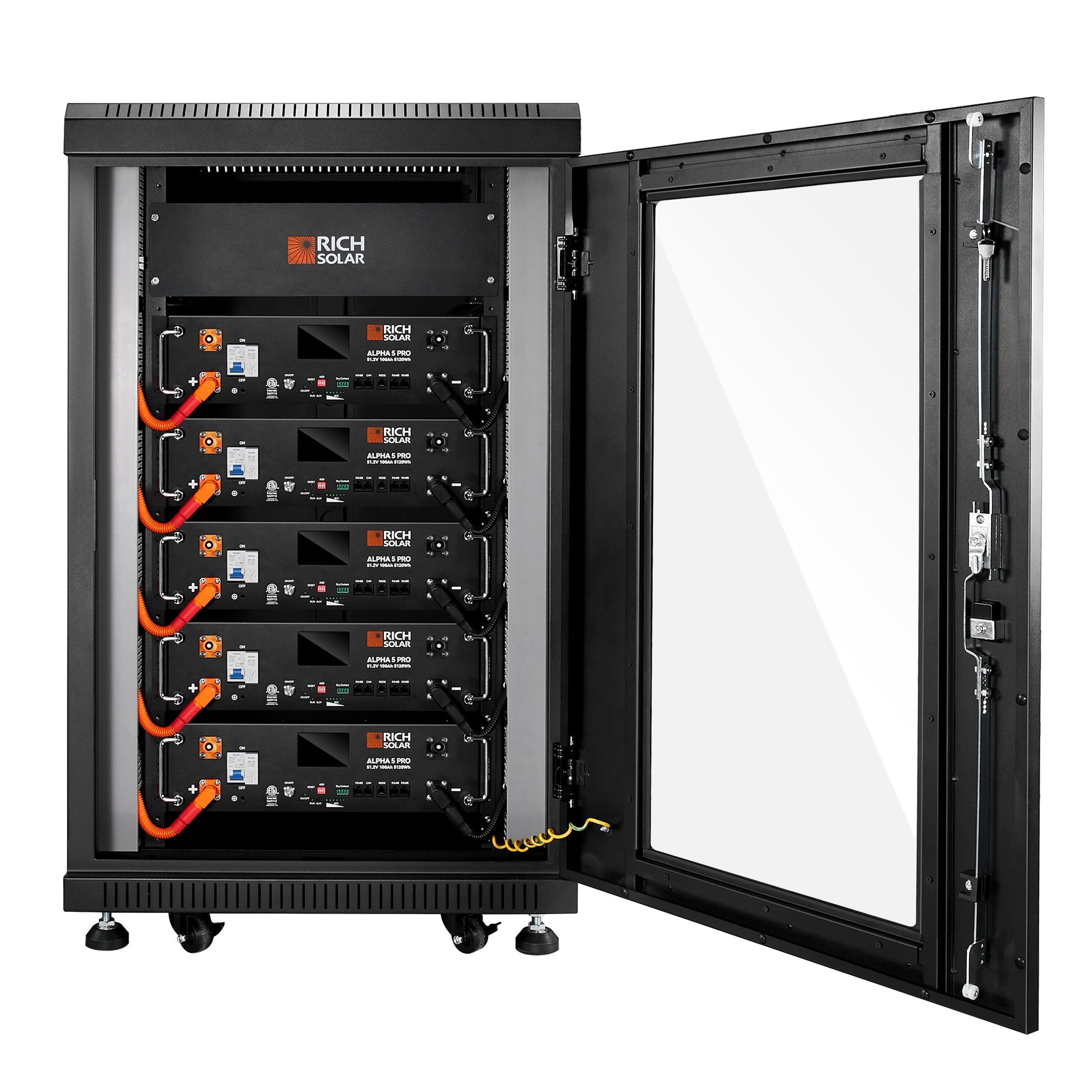 RICH SOLAR Battery Server Rack for ALPHA 5 PRO 6-Slot Enclosed Battery Cabinet product image 10