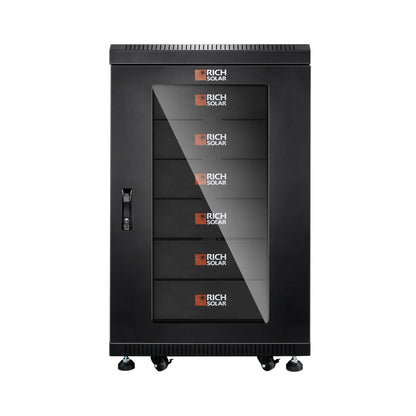 RICH SOLAR Battery Server Rack for ALPHA 5 PRO 6-Slot Enclosed Battery Cabinet product image 1