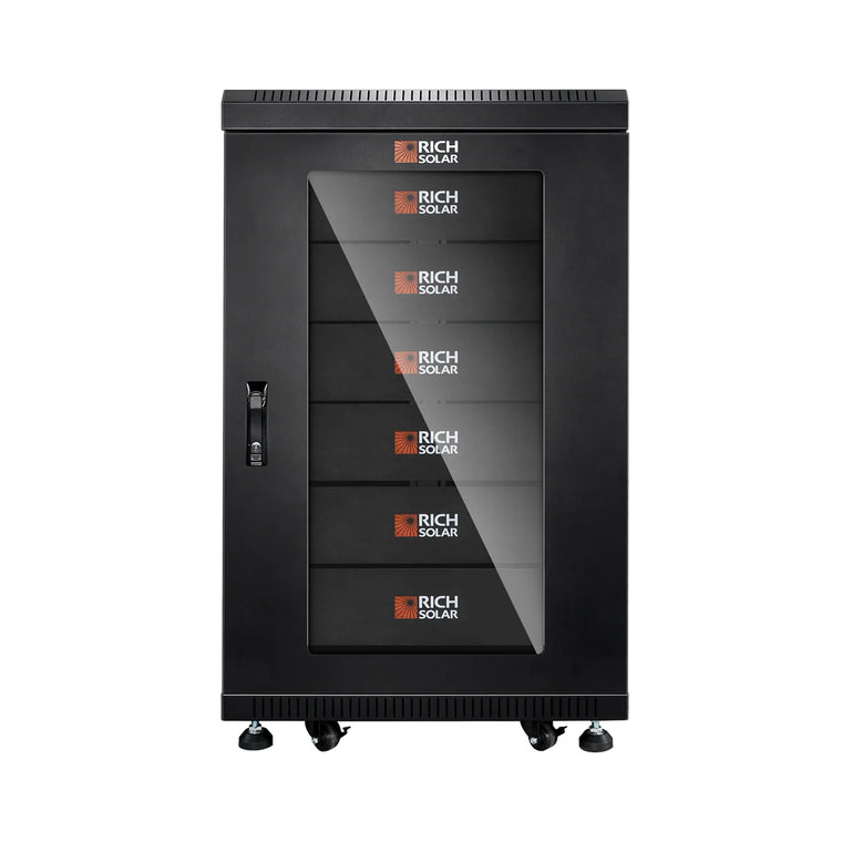 RICH SOLAR Battery Server Rack for ALPHA 5 PRO 6-Slot Enclosed Battery Cabinet