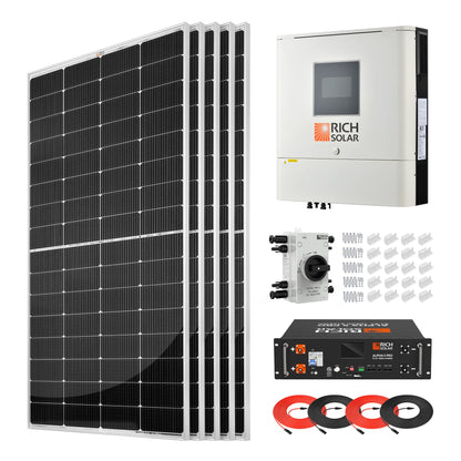 RICH SOLAR 1250W 48VDC-120VAC Solar Kit product image 1