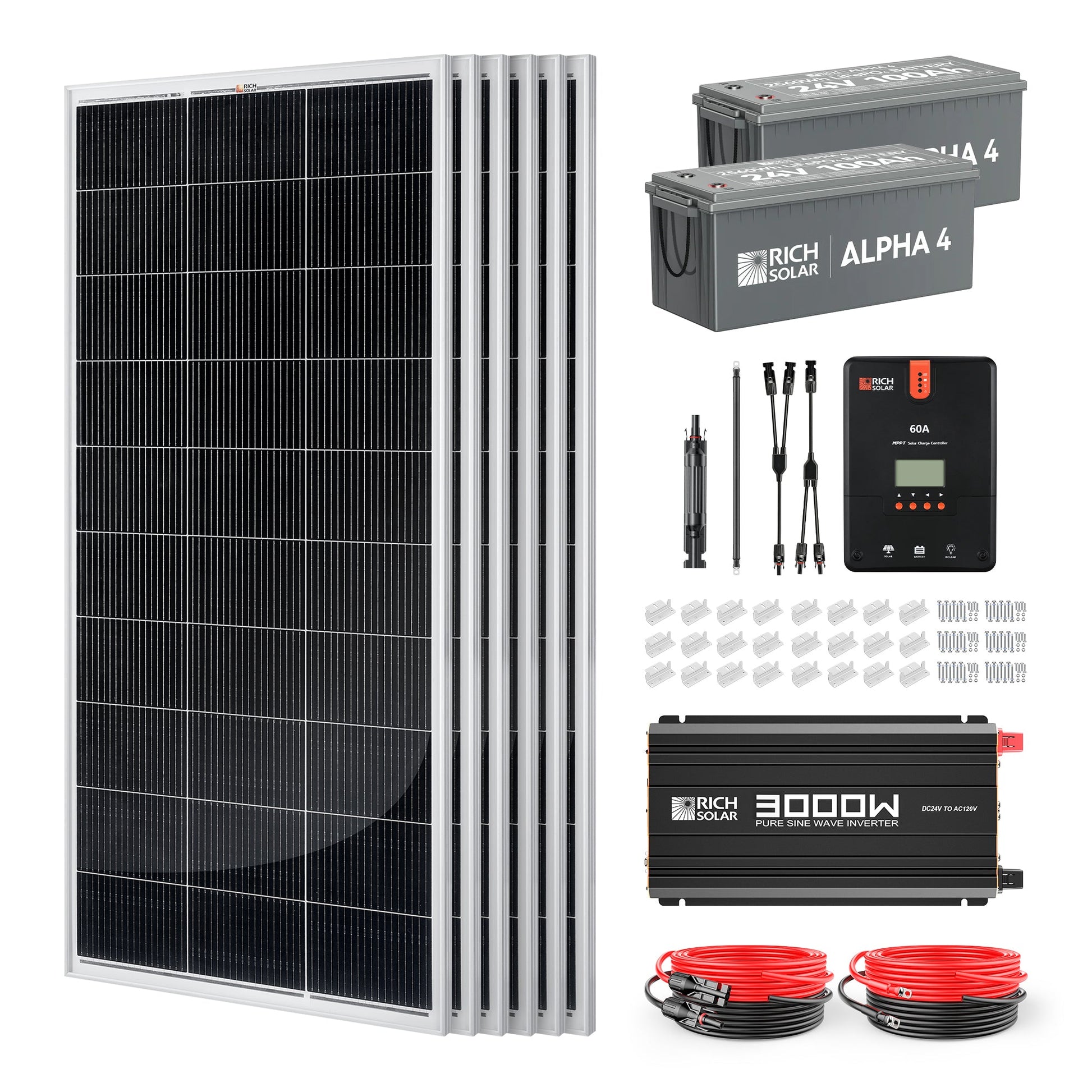 RICH SOLAR 1200W 24V Complete Solar Kit product image 1