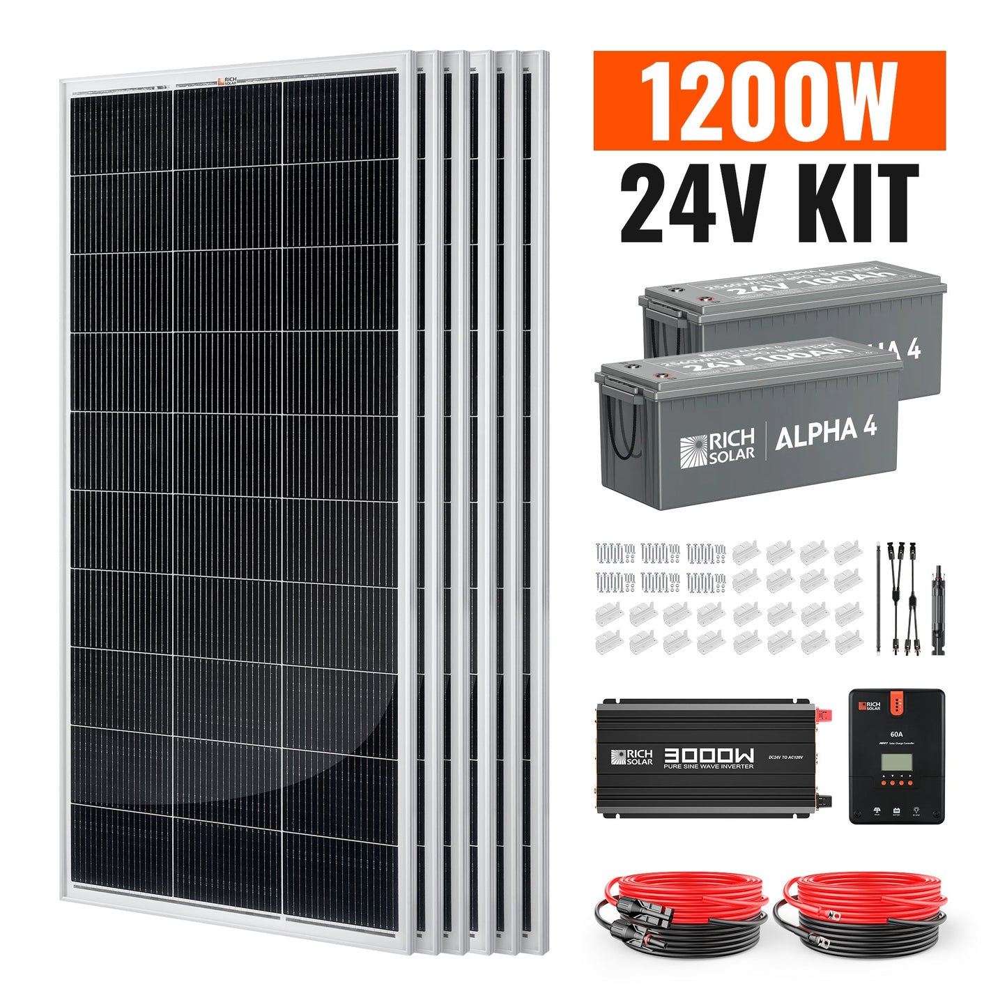 RICH SOLAR 1200W 24V Complete Solar Kit product image 2